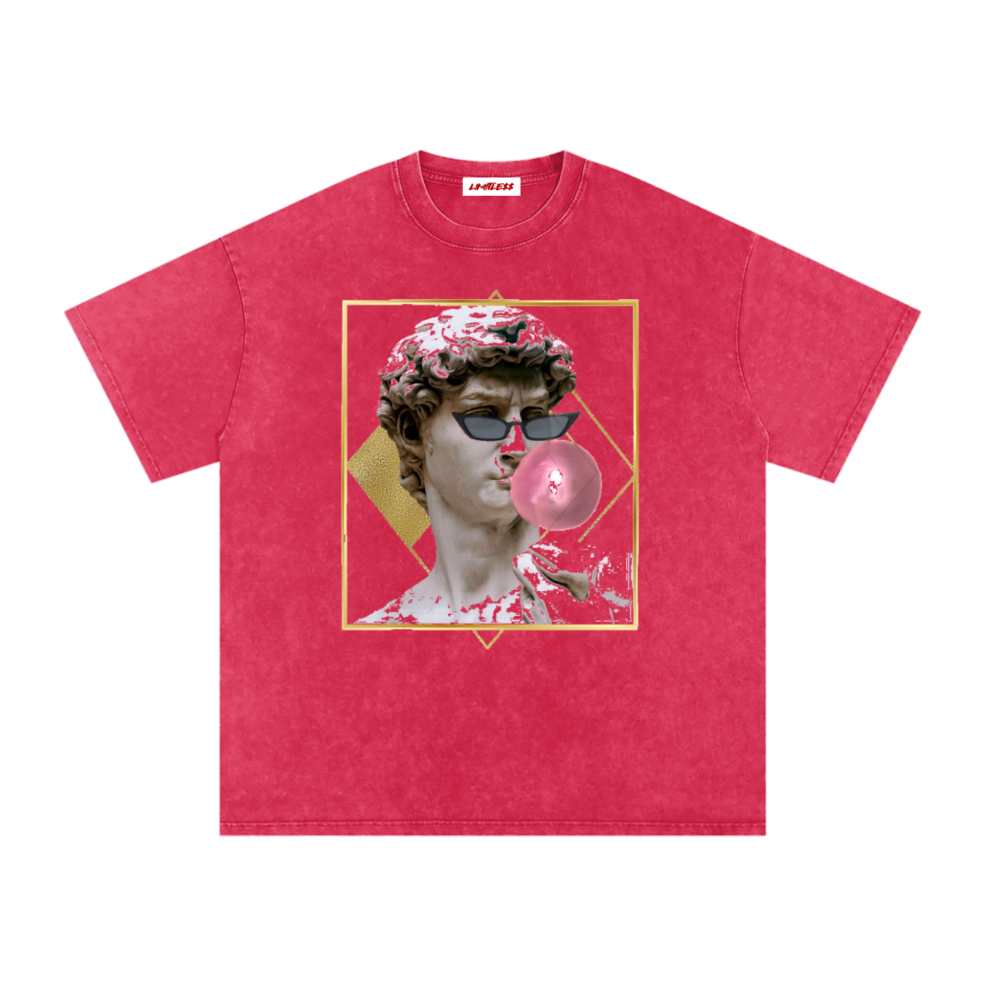 Snow Washed Oversized Cotton T-Shirt