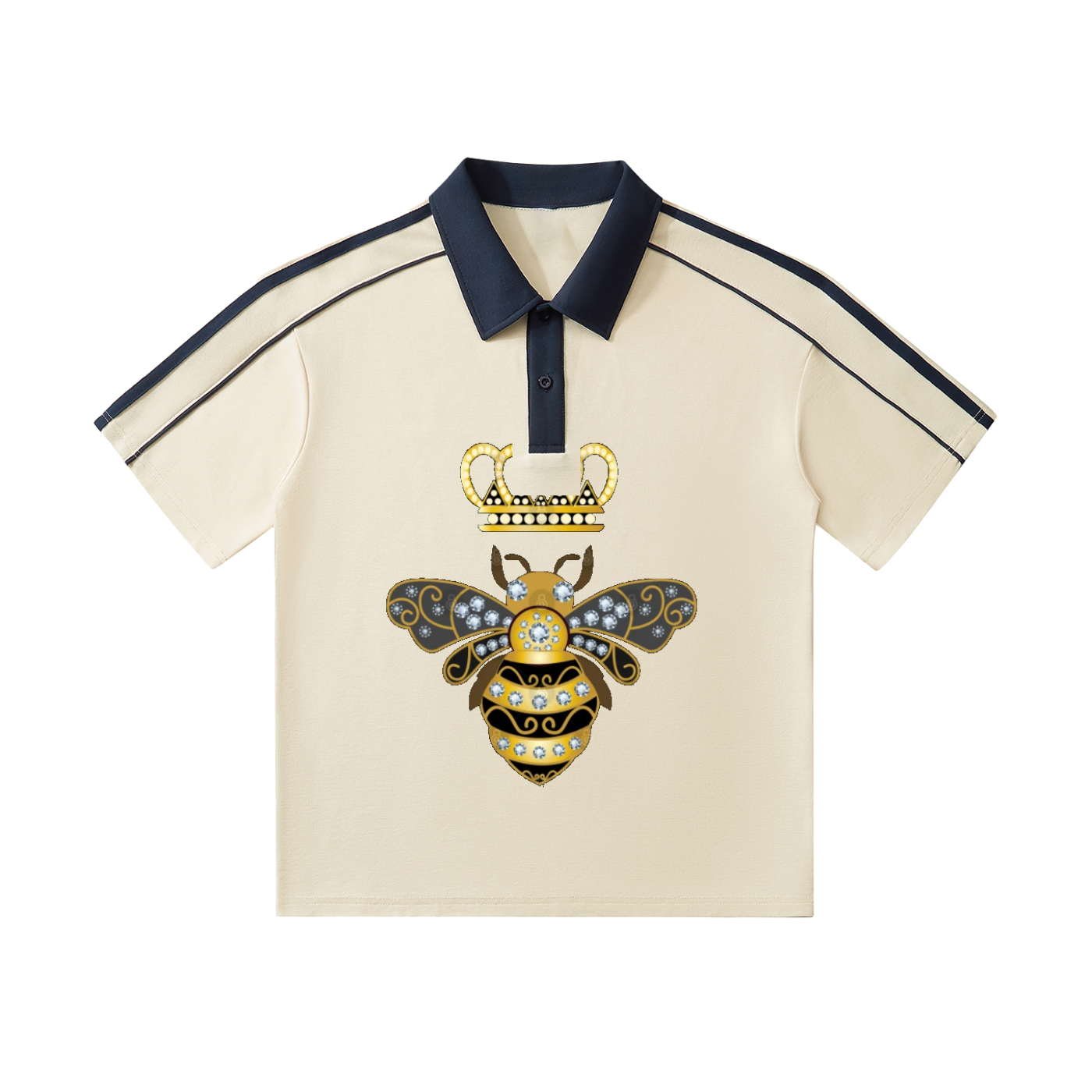 Contrast Collar Short-Sleeve Polo Shirt