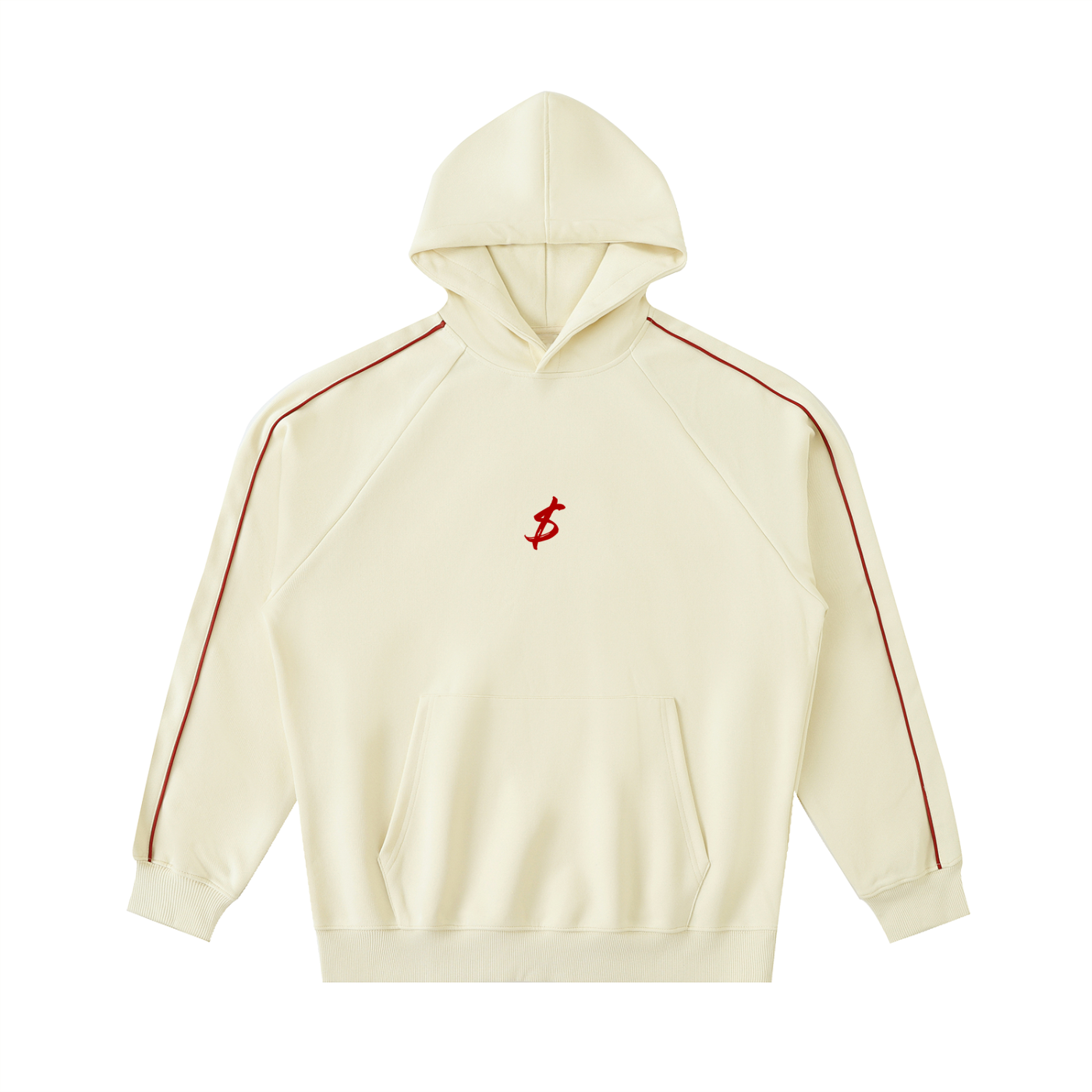 Contrast Piping Raglan Hoodie