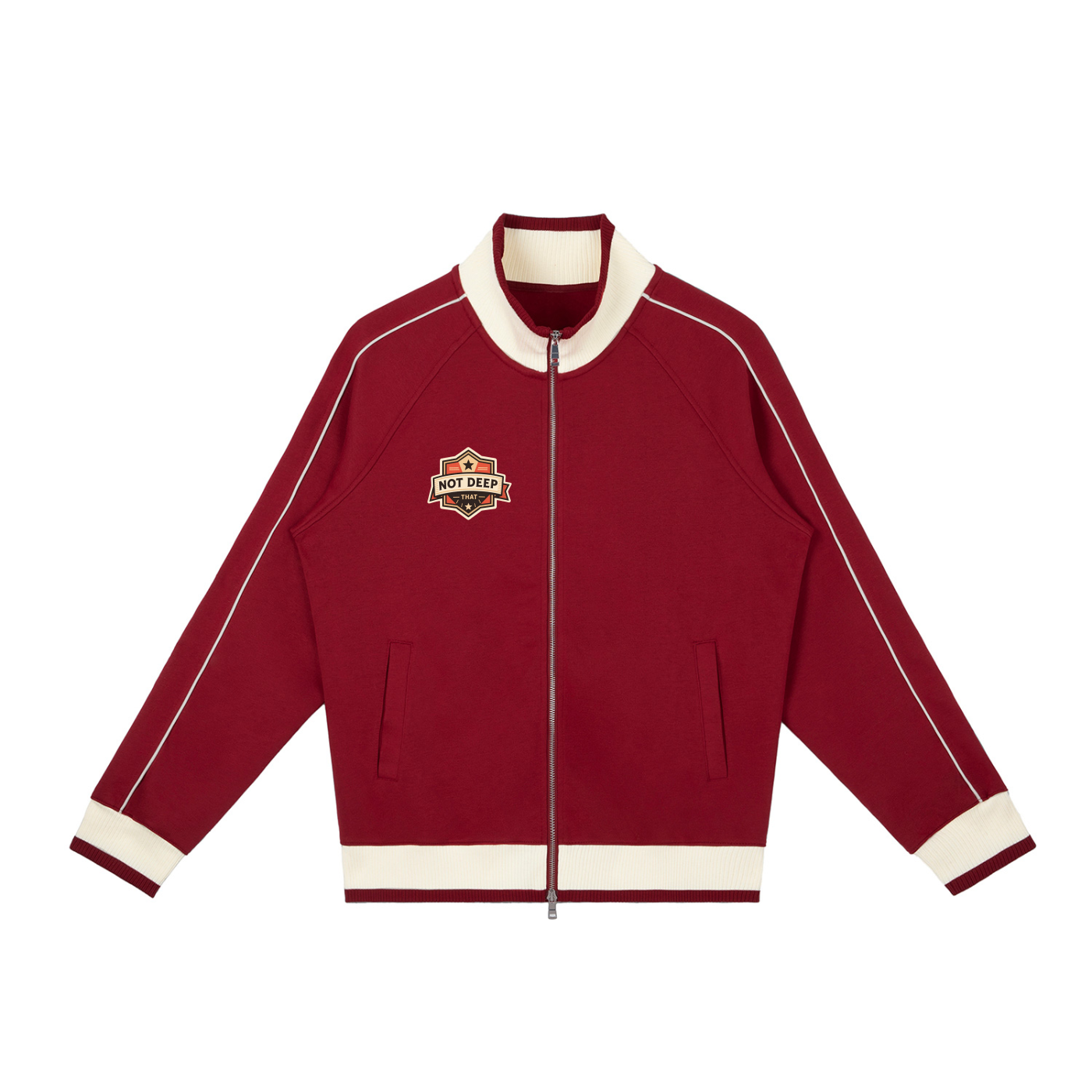 Color Block Raglan Sleeve Zip Track Jacket