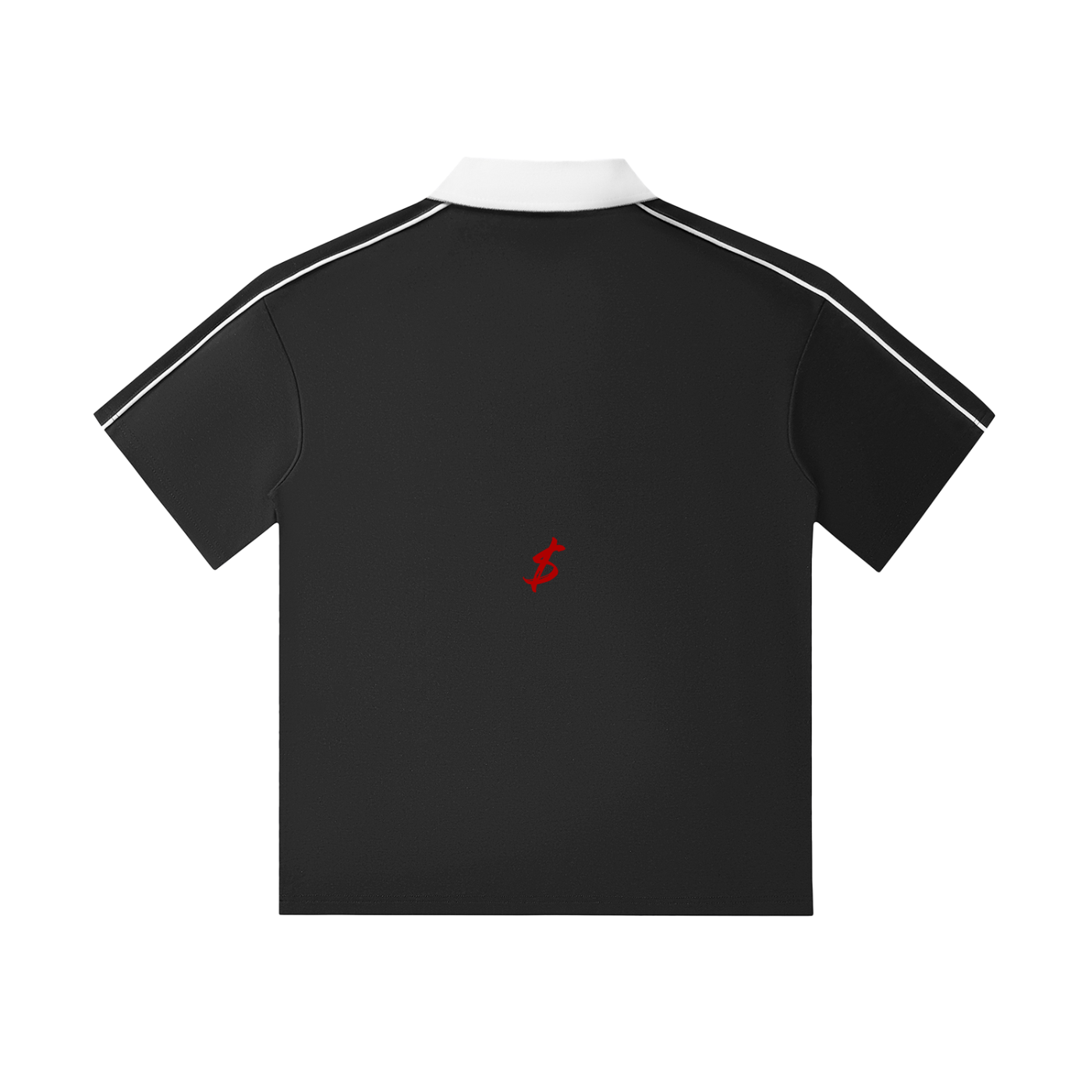 Contrast Collar Short-Sleeve Polo Shirt
