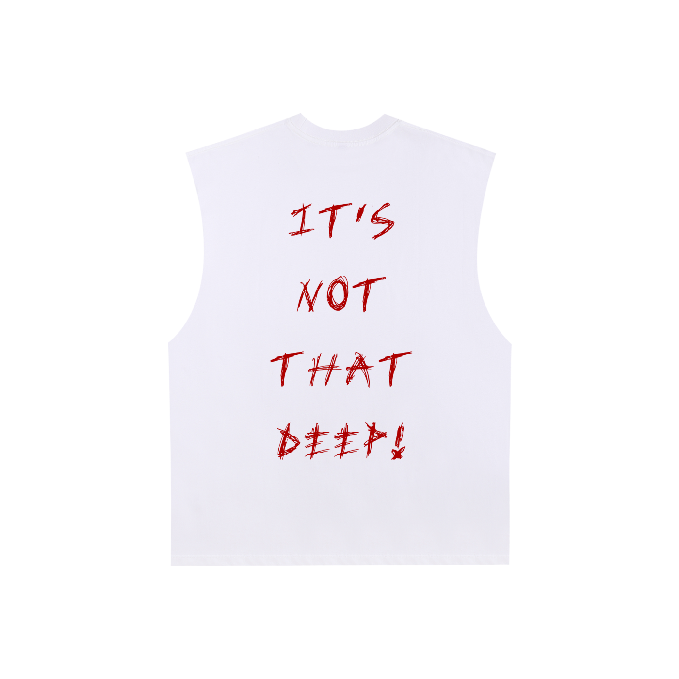 Raw Edge Cotton Tank Top
