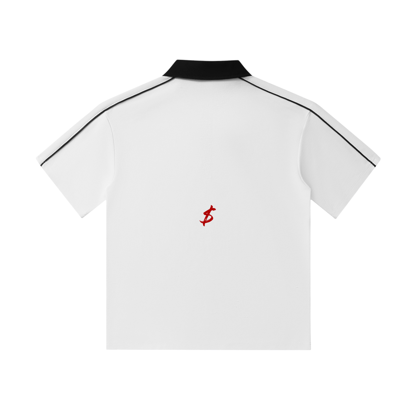 Contrast Collar Short-Sleeve Polo Shirt