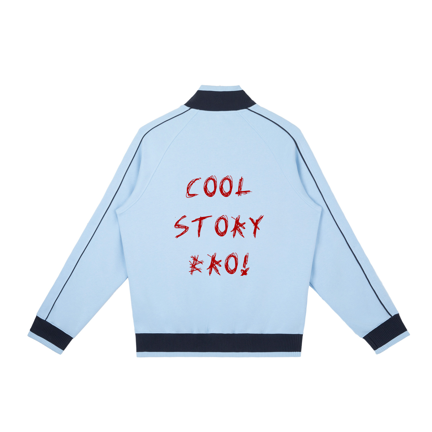 Color Block Raglan Sleeve Zip Track Jacket