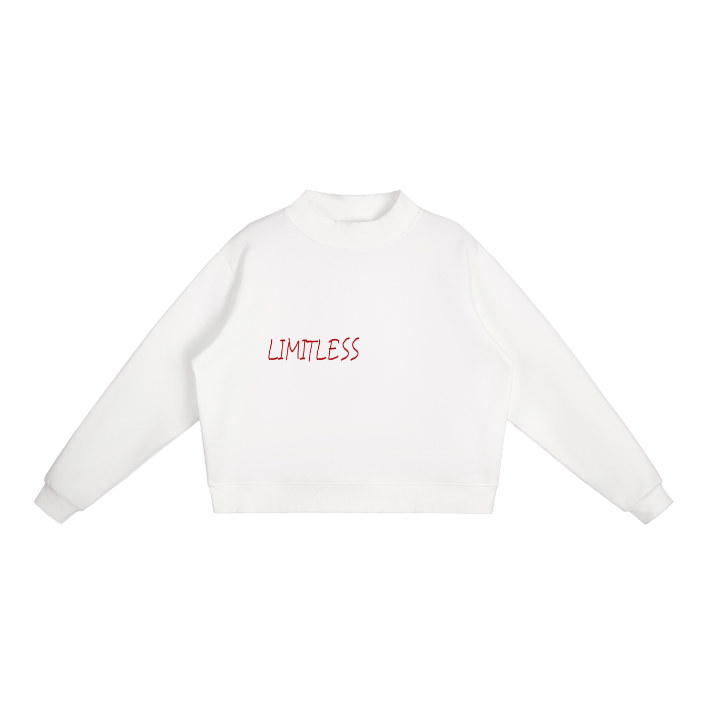 Essential Fleece Mock-Neck Crew Sweatshirt