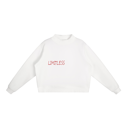Essential Fleece Mock-Neck Crew Sweatshirt