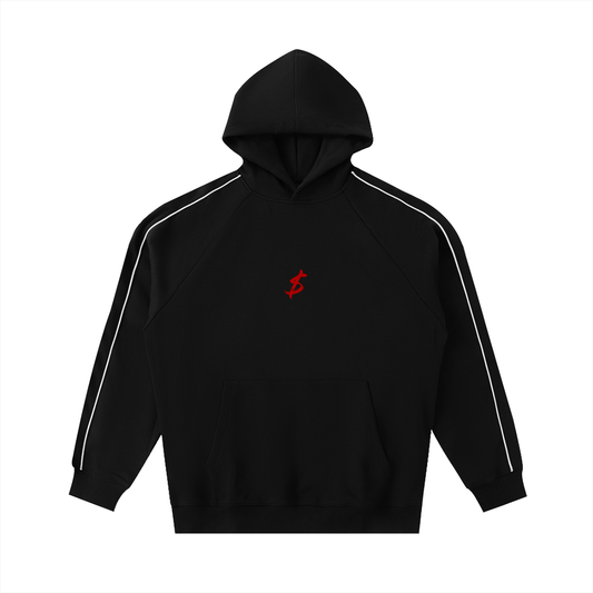 Contrast Piping Raglan Hoodie