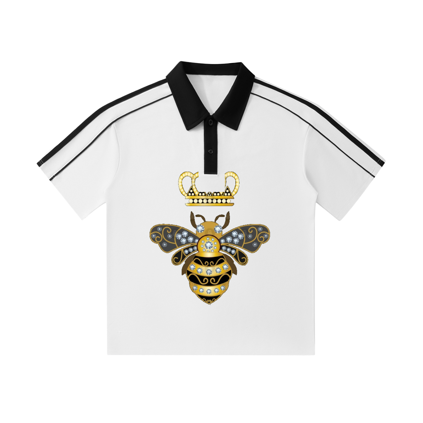 Contrast Collar Short-Sleeve Polo Shirt