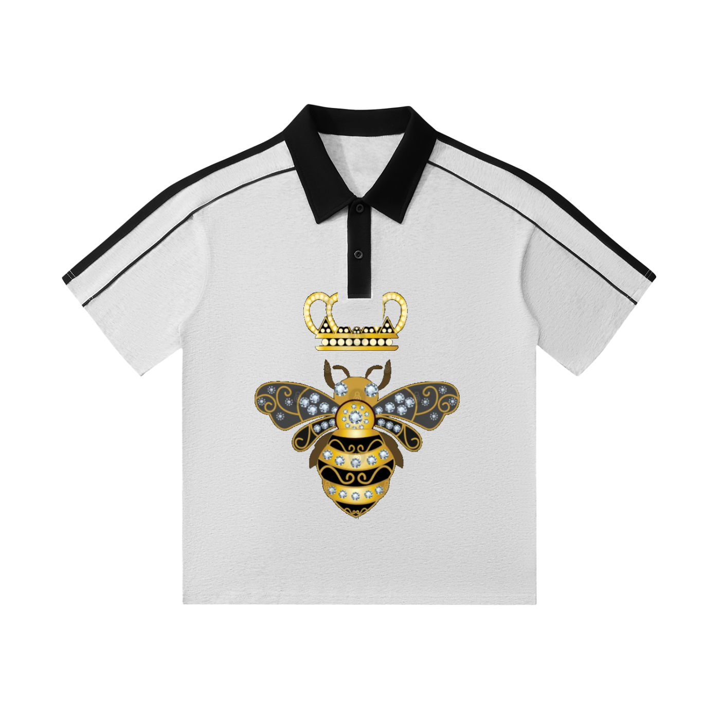 Contrast Collar Short-Sleeve Polo Shirt